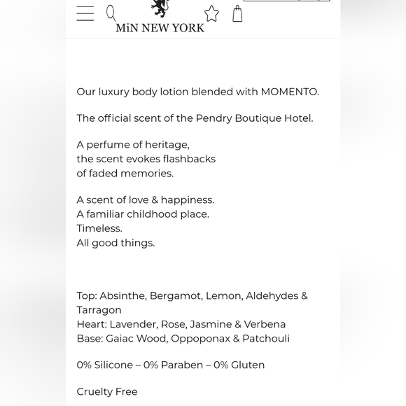 MOMENTO BODY LOTION - Picture 2 of 3